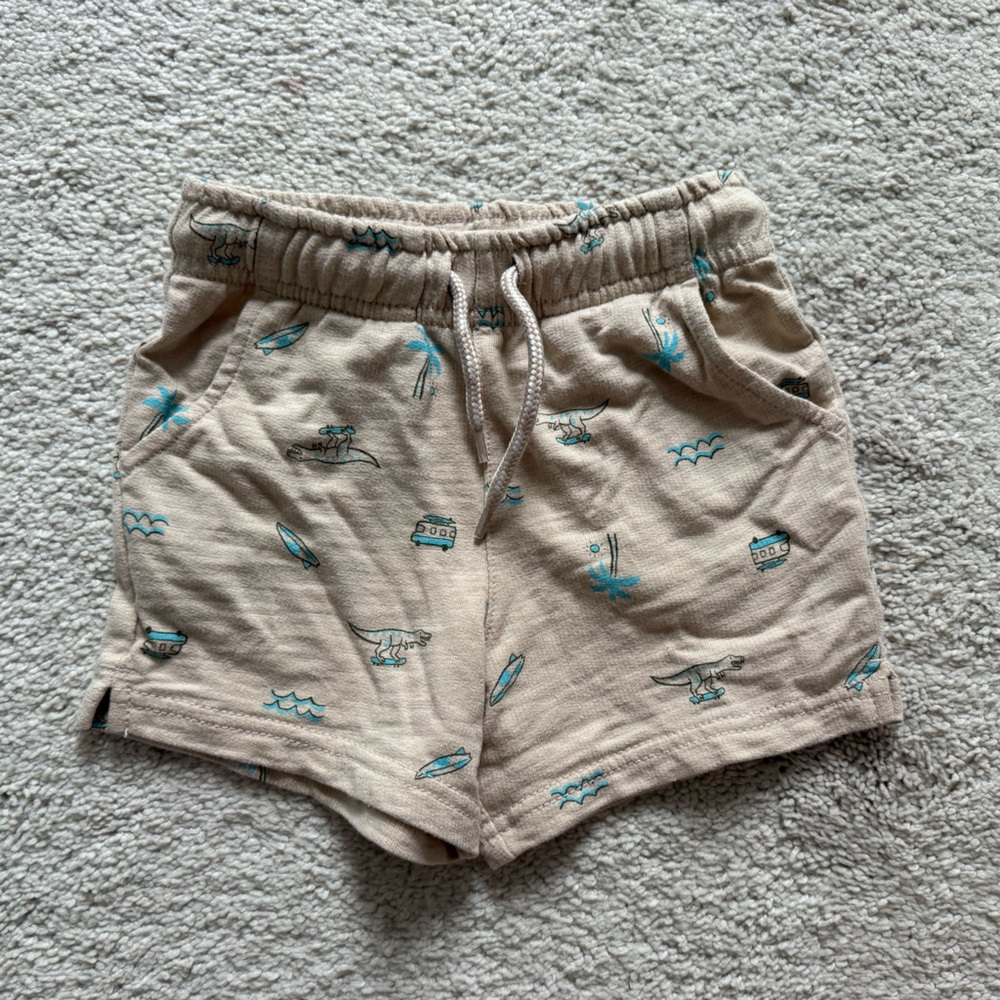 Carter's Beige “Dino Surf” Shorts